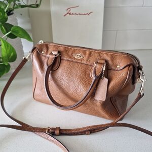 Coach Mini Bennett Satchel Light Saddle leather brown crossbody